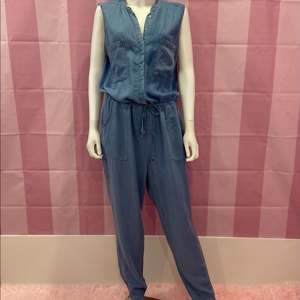 Sleeveless Denim Jumpsuit sz XL